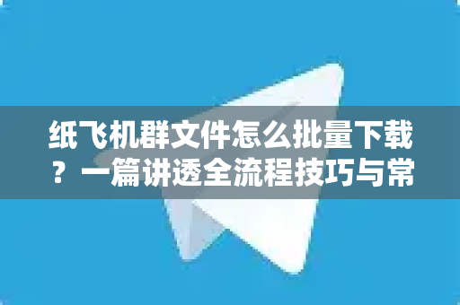 纸飞机群文件怎么批量下载？一篇讲透全流程技巧与常见问题