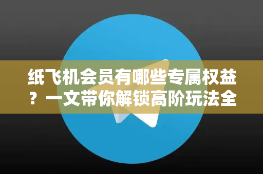 纸飞机会员有哪些专属权益？一文带你解锁高阶玩法全攻略