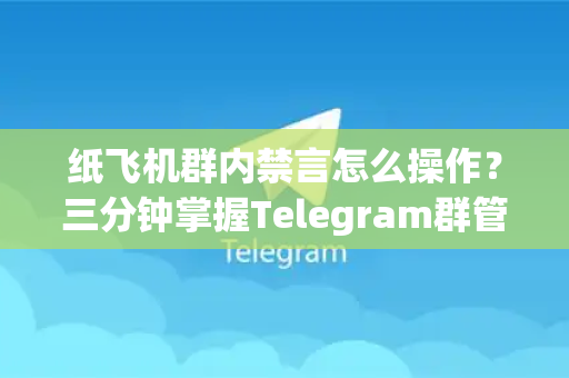 纸飞机群内禁言怎么操作？三分钟掌握Telegram群管理核心技巧（附防封号指南）
