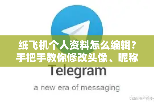 纸飞机个人资料怎么编辑？手把手教你修改头像、昵称与签名（附高频问题解答）